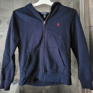Boy's navy blue Polo hoodie size 10/12